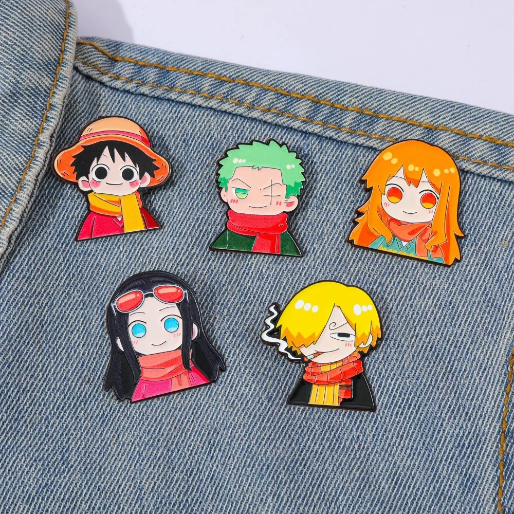 Enamel Pin Set - Набор из 5 милых аниме-брошей: забавные